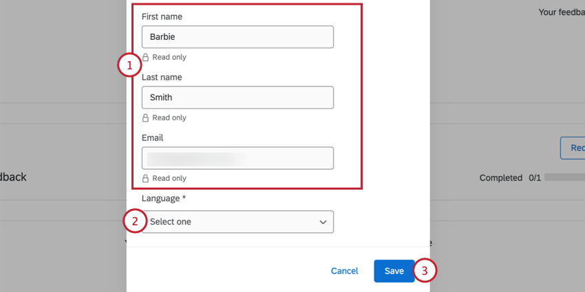setting personal information after logging into the participant portal