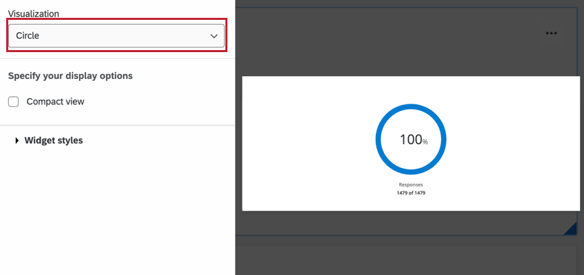 scelta dellopzione di visualizzazione del cerchio