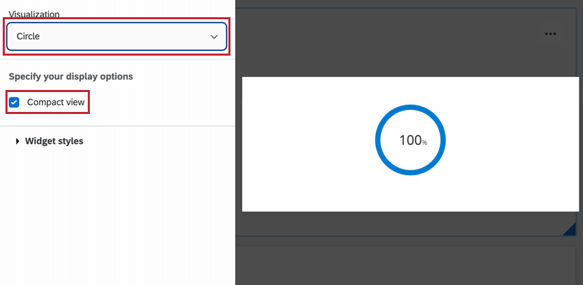 choosing the circle and compact visualizations