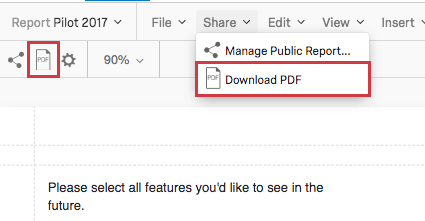 Icônes dans la barre doutils pour les PDF