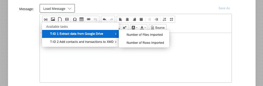 email piped text