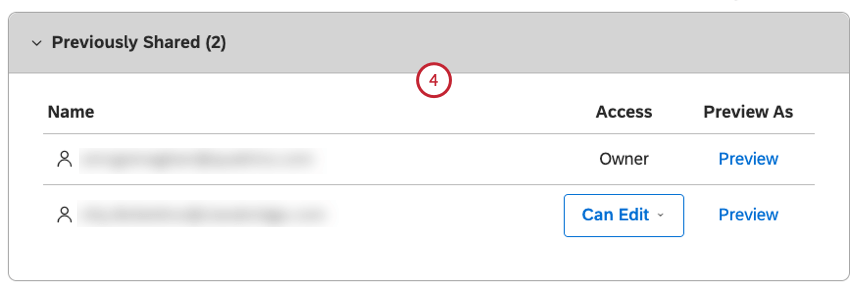 Si el Tablero ya está compartido con el usuario, ubíquelo en la sección Compartido previamente.
