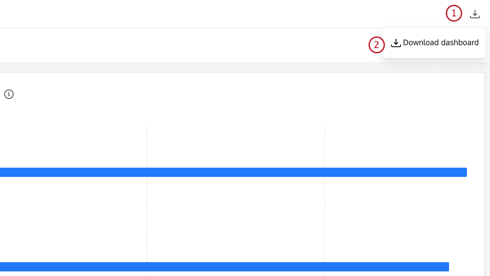 Download button inside a public dashboard link