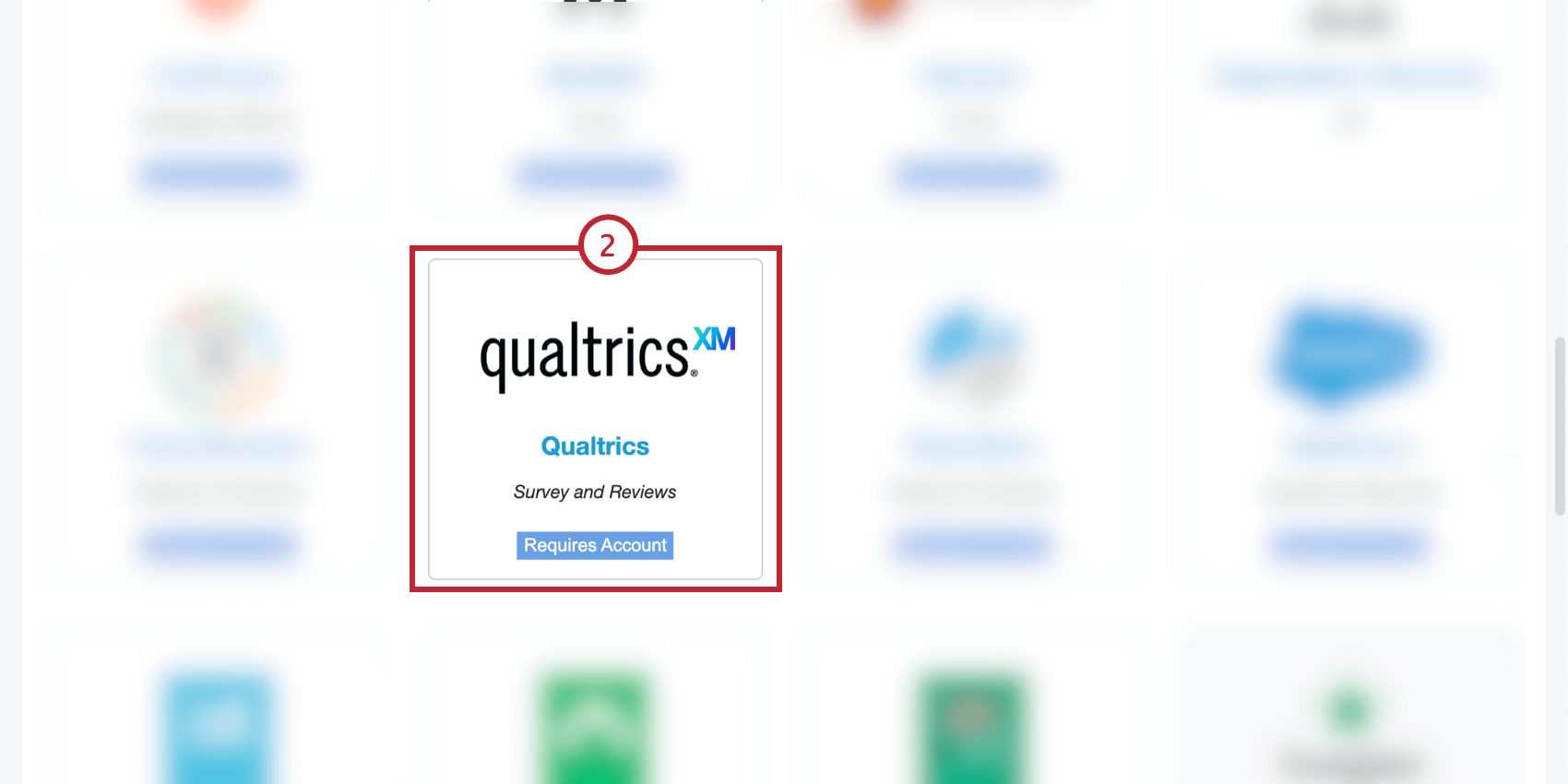 en sélectionnant le connecteur de réception Qualtrics
