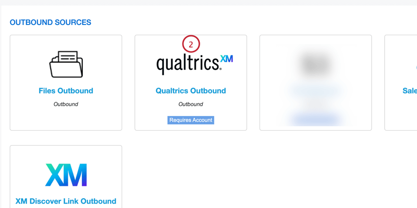escolhendo o conector de saída do qualtrics