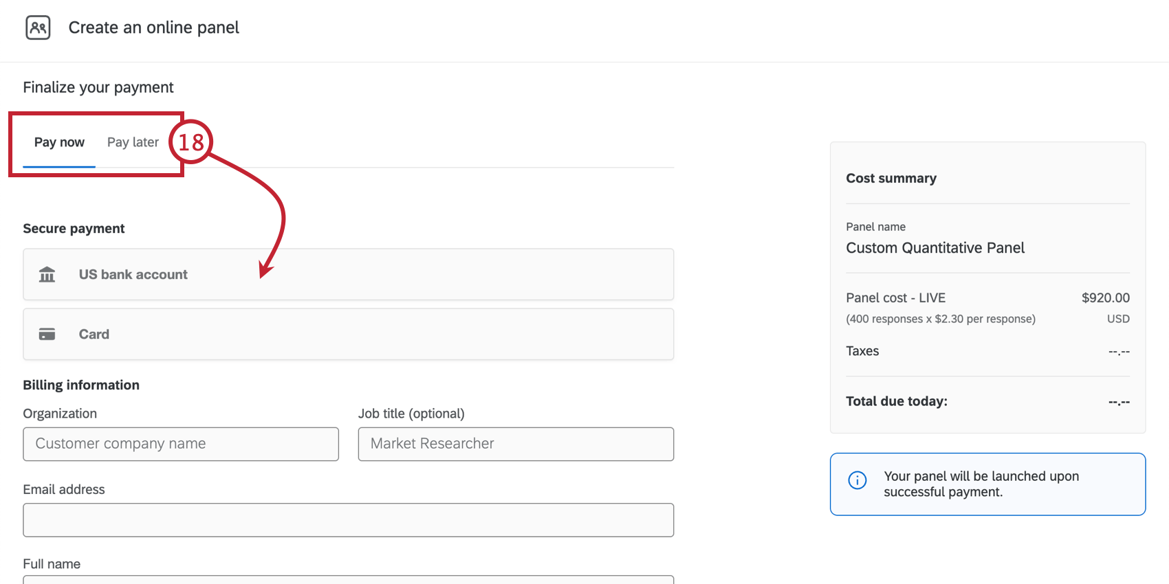 adding payment info