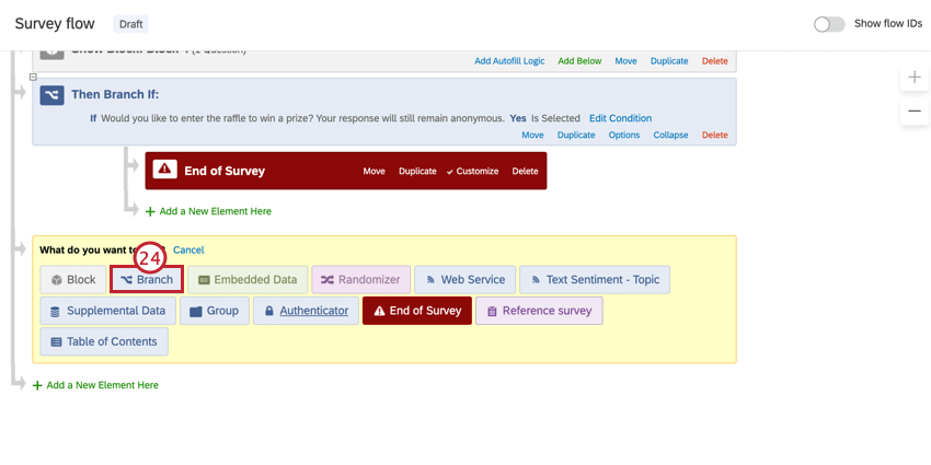 selecting branch