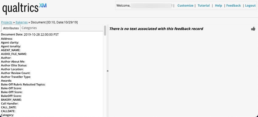 viewing empty records in the document explorer