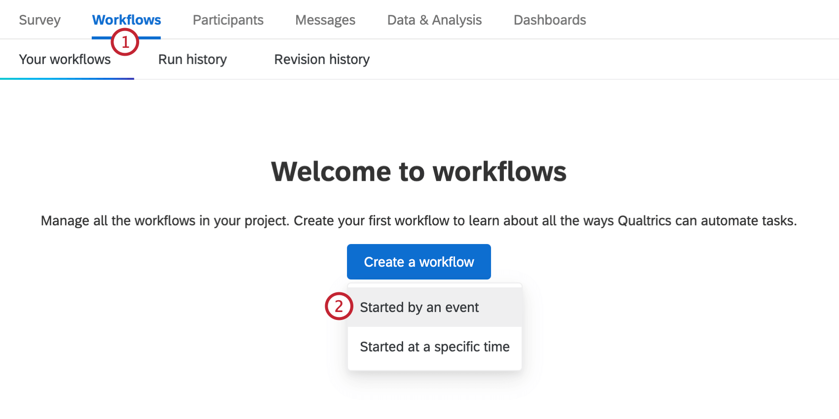 Erstellen eines neuen ereignisbasierten Workflows