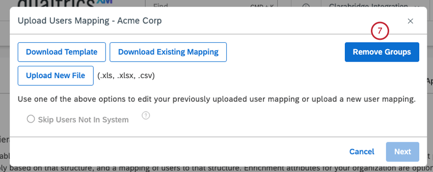 Click Remove Groups.