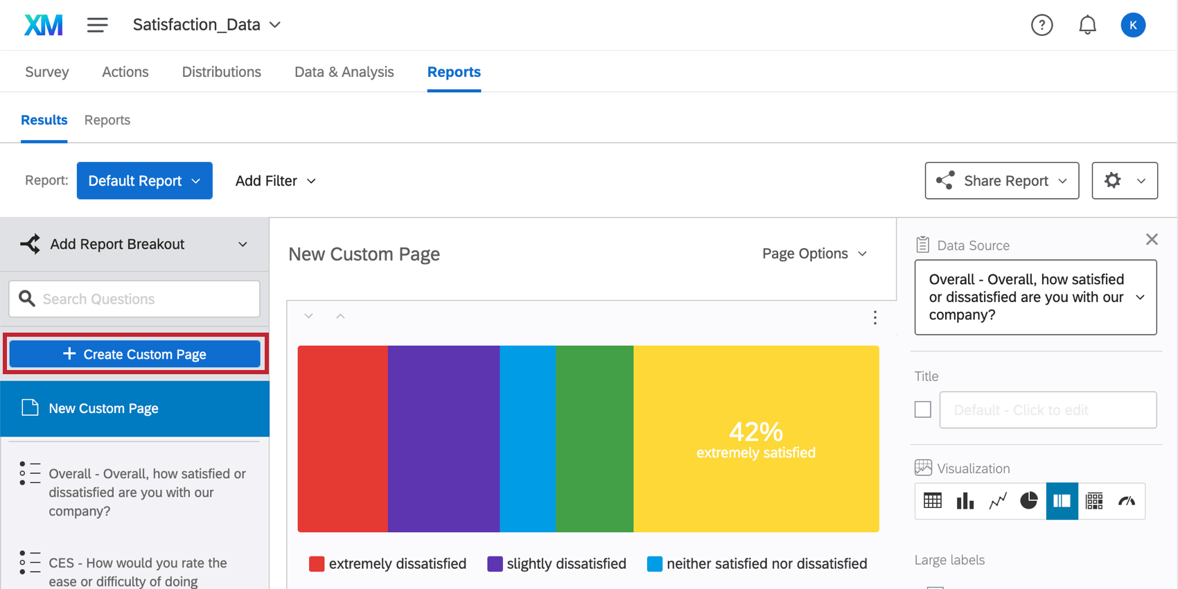 on the menu to the left, there is a Create Custom Page button