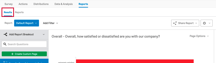 Results tab in upper-left highlighted