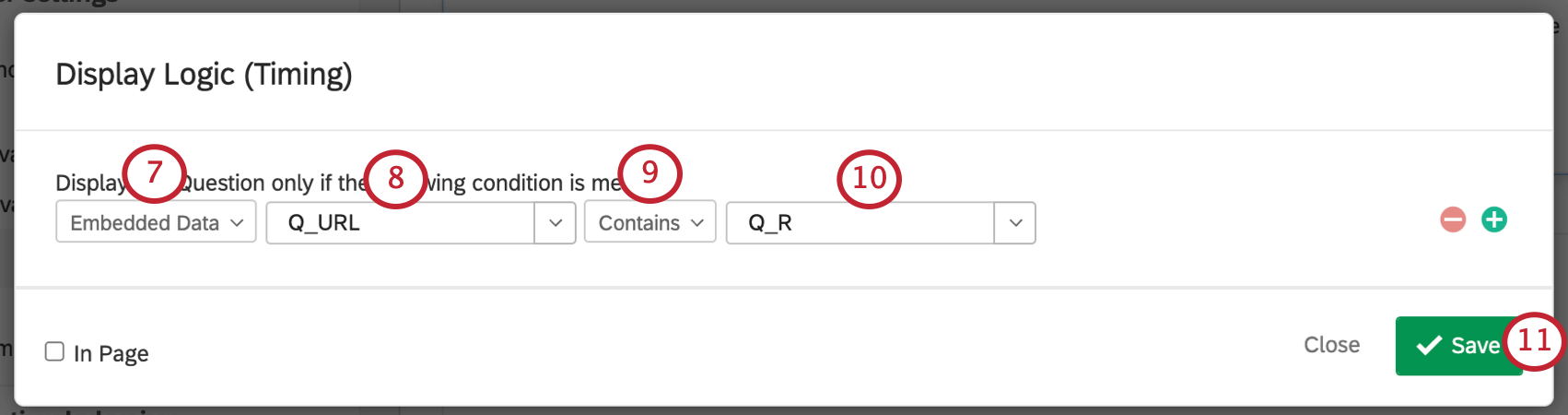 Q_URL contenant Q_R comme élément de données intégrées qui entraînera laffichage de la question