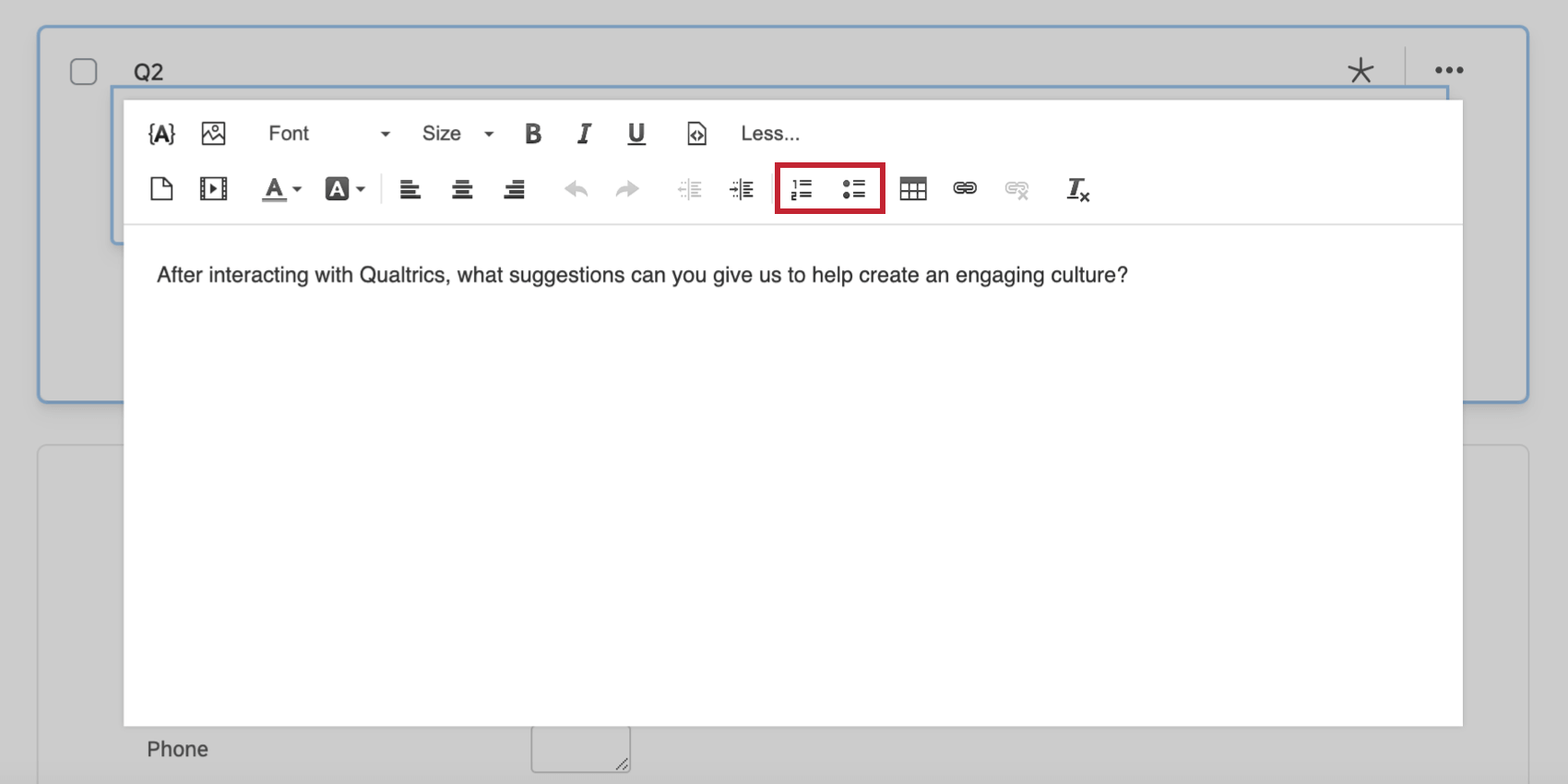 Liste numerate e puntate nelleditor per contenuti avanzati