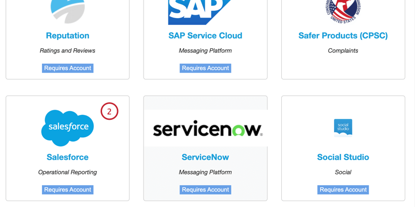 Auswahl des Sales Force Inbound Connectors