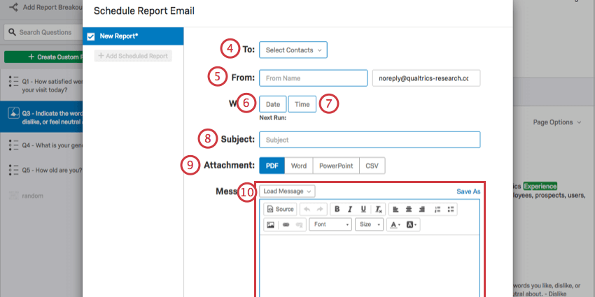 schedule report email window