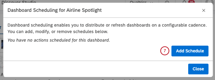 add schedule button