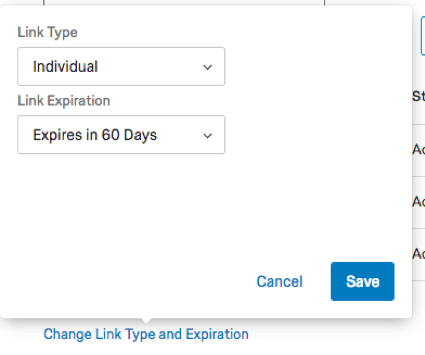 Change link type and expiration is expanded