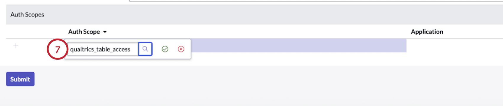 adding the auth scope in servicenow