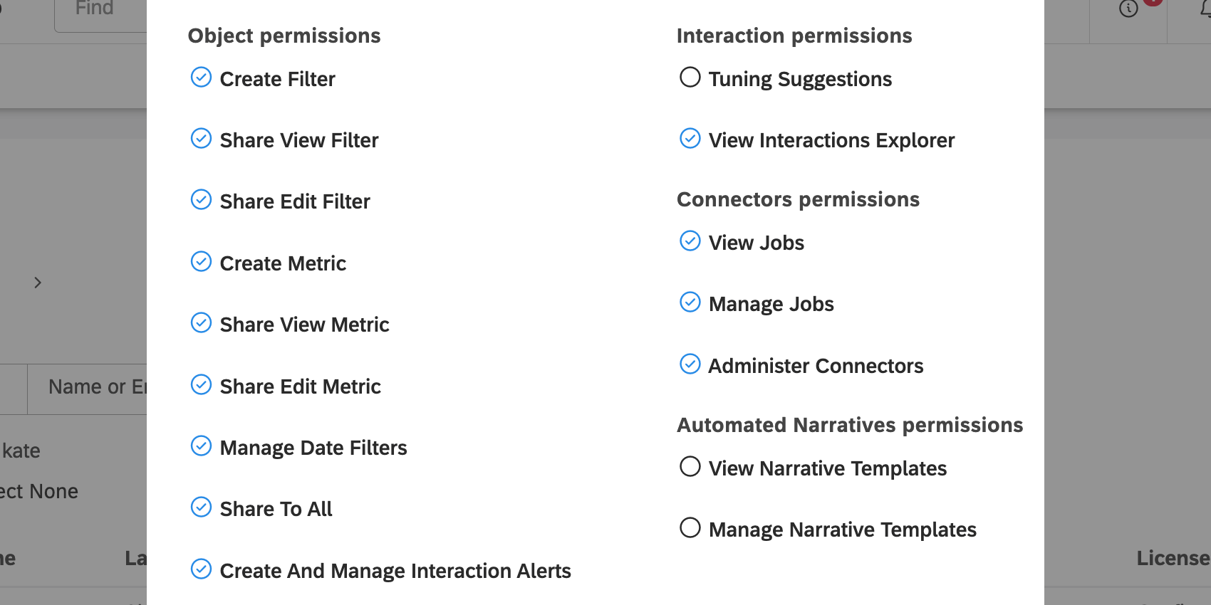 object permissions