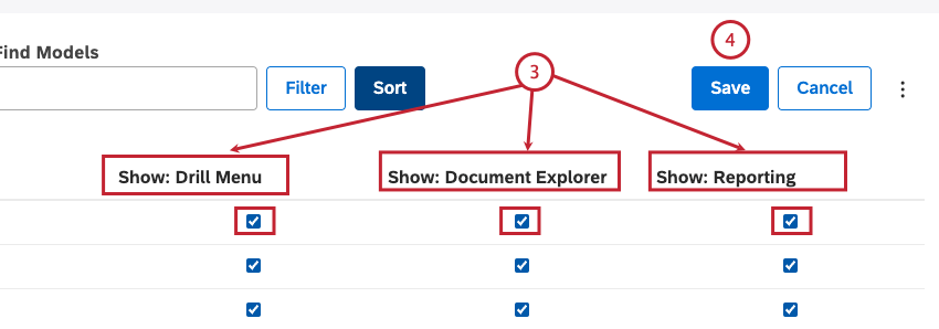Vous pouvez exclure des attributs ou des modèles de catégorie sélectionnés de laffichage dans le menu dexploration lors dune exploration en mode visualisation.