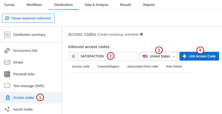 configuring an access code