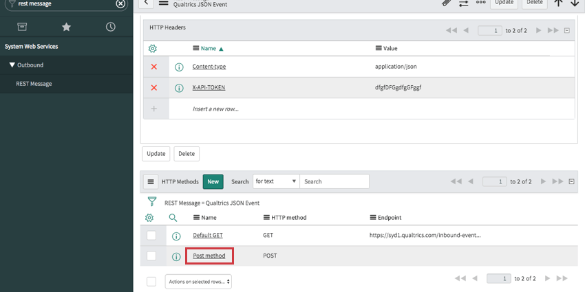 ouvrir la méthode POST