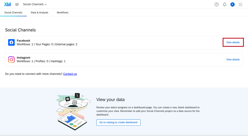 pulsante visualizza dettagli avanti a facebook