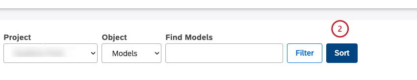 Click the Sort button.