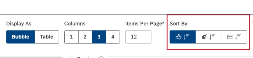 In the Sort By section, click 1 of the following options, displayed from left to right, to sort feedback: Sort by Sentiment to sort feedback by sentence sentiment score, Sort by Effort Score to sort feedback by sentence effort score, or Sort by Date to sort feedback by index date.