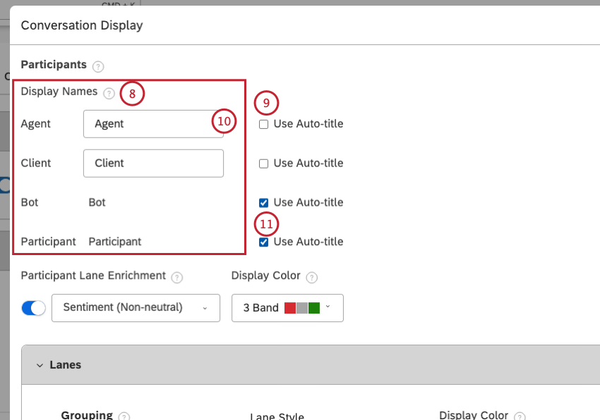 participant display settings
