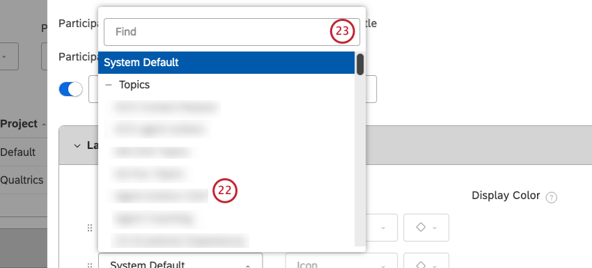 searching category models from the menu
