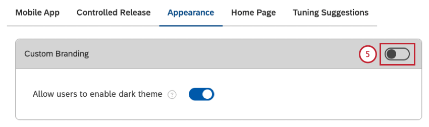 custom branding enabled