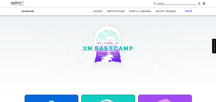 Page daccueil de XM Basecamp