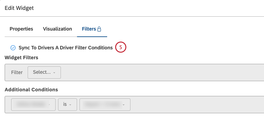 Aktivieren Sie das Kontrollkästchen Mit Treibern synchronisieren Filterbedingungen für Treiber, um die Filtersynchronisierung zu aktivieren.