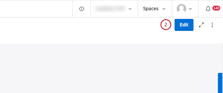 edit button in dashboard