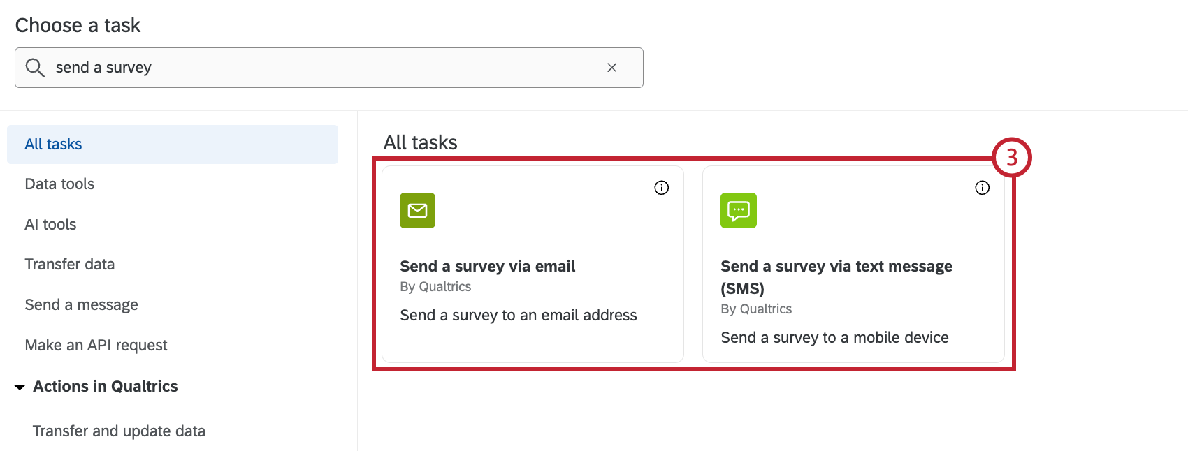 selecting a task within a workflow