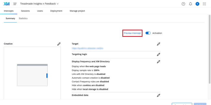 in the last page editing guided intercept, preview button in upper right