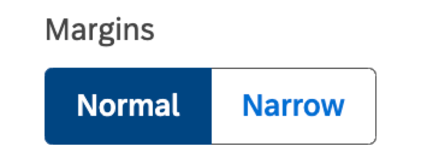 margin buttons