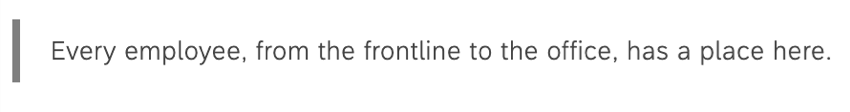 Sentence starts with a vertical line to indicate it is a quote