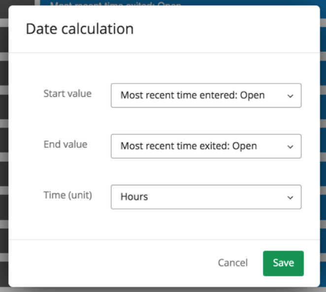 calculating the time that tickets spent while open