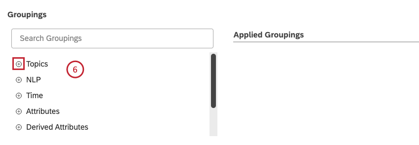 You can select up to 5 grouping options by which you wish to segment key metrics in the Groupings section