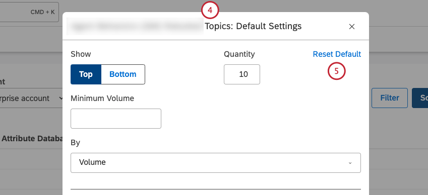 Definire le impostazioni predefinite per lattributo selezionato nella finestra delle impostazioni predefinite dellattributo.