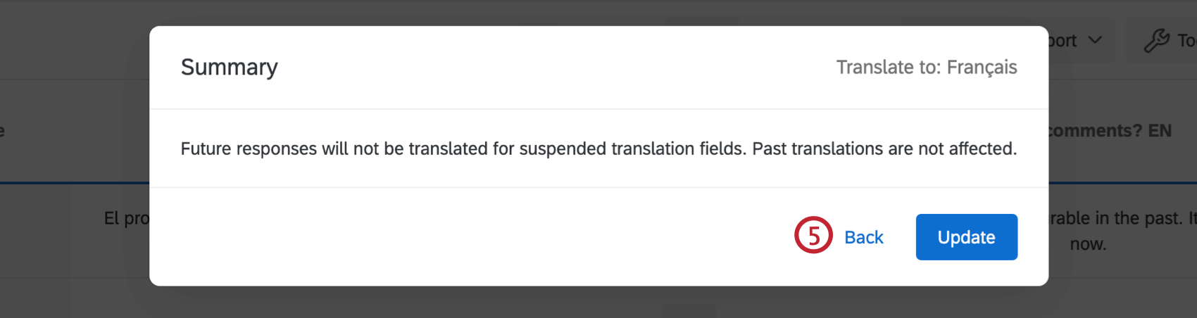 Summary window