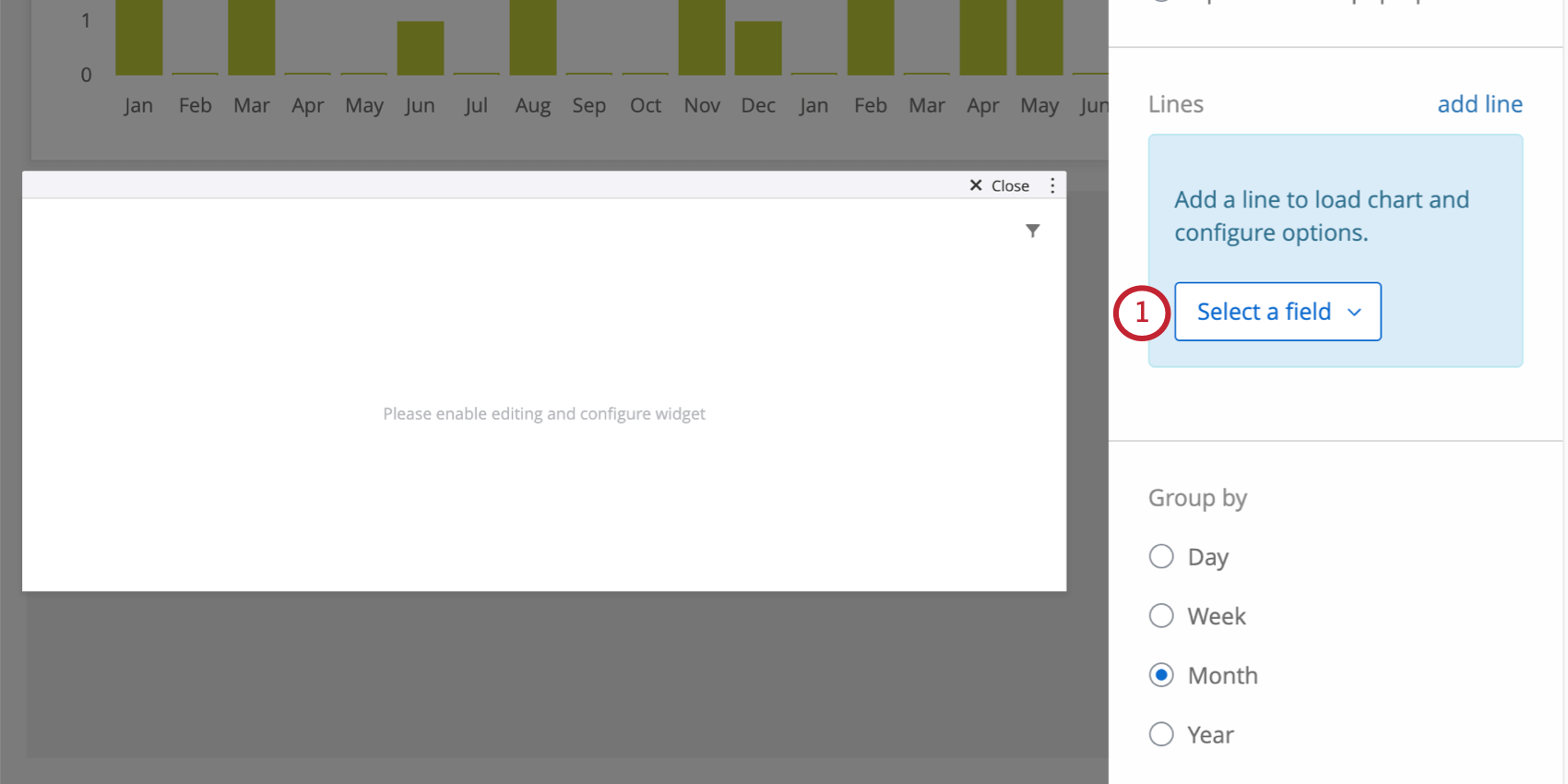 Select a field dropdown