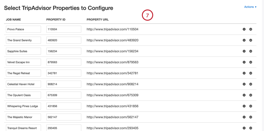 valutatore degli id e degli url delle proprietà dopo averli caricati