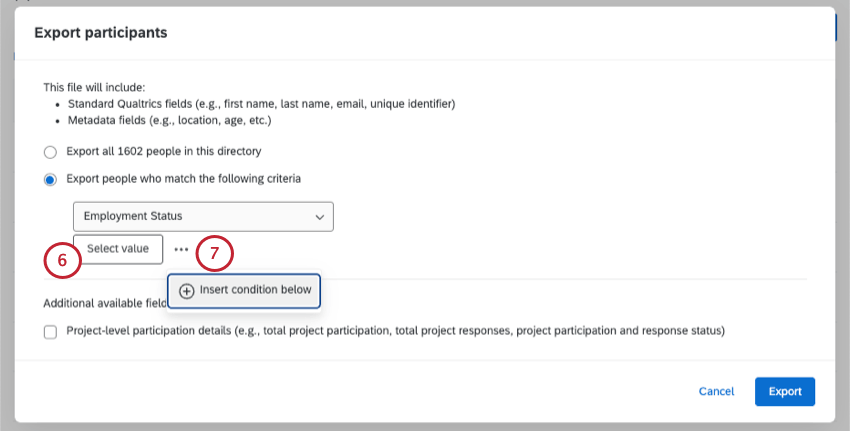selecting a metadata value