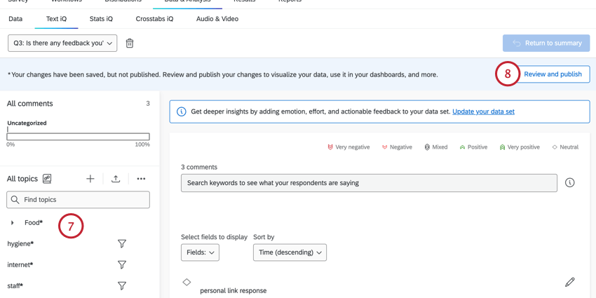 publishing the newly imported model
