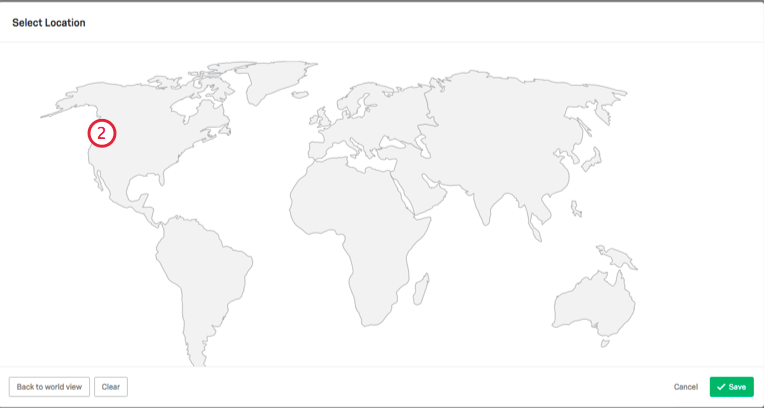 地図上で北米をクリック