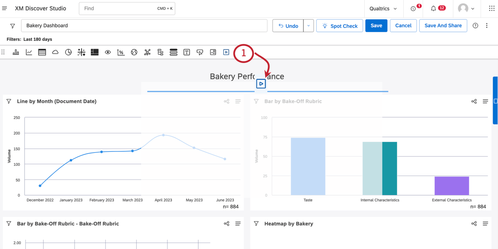 Dragging video icon from top bar of dashboard